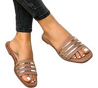 Mujer Verano Plano Sandalias, Morbuy Talla Grande Roma Moda Cómodosandalias Cuña Planas Punta Abierta Tacón 2 CM Transpirable Confort Antideslizant Plantilla Zapatillas Chanclas (38,Rosa)