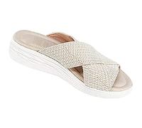 Mujer Verano Plataformas Sandalias, Morbuy Talla Grande Roma Moda Cómodosandalias Cuña Planas Punta Abierta Tacón 4CM Transpirable Confort Antideslizant Plantilla Zapatillas Chanclas (39,Blanco)
