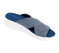 Mujer Verano Plataformas Sandalias, Morbuy Talla Grande Roma Moda Cómodosandalias Cuña Planas Punta Abierta Tacón 4CM Transpirable Confort Antideslizant Plantilla Zapatillas Chanclas (40,Azul)