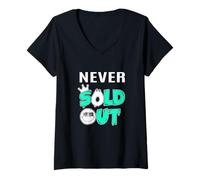 Mujer Verde Azulado Claro Aqua Color Never Sold out Aqua Graphic Camiseta Cuello V