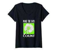 Mujer Verde Don't Count The Days Gráfico Verde Camiseta Cuello V