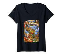 Mujer Vermont, el Estado de Las montañas Verdes Desde 1791 Camiseta Cuello V