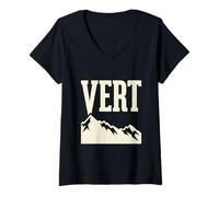 Mujer Vert Mountain Trail Running Aumento de elevación Camiseta Cuello V