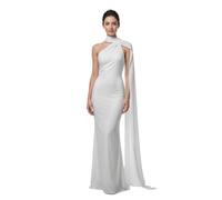 Mujer Vestido Boda Cóctel Negocios Noche Ceremonia Verano Mujeres | Sin Espalda,Detalle Capuza Lateral Con Drapado,Borde Inferior Fluyente Asimétrico,Comunión,Mono Fiesta De Noche,Diaria