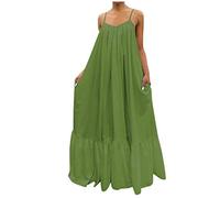 Mujer Vestido De Noche De Gran Tamaño Lentejuelas Cumpleaños Oversize Mi Largo Vestido Vintage Casual Mediados Largo Bohemia Elegante Suelto Vestido Falda Midi Vestidos, verde, L