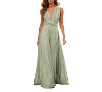 Mujer Vestido Largo sin Mangas, Vestidos de Noche Elegantes para Mujer, Vestido Maxi con Abertura, Sexy y Elegante, Vestido de cóctel, Vestido de Fiesta, Escote en V, para Boda, Dama de Honor