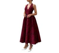 Mujer Vestido Largo sin Mangas, Vestidos de Noche Elegantes para Mujer, Vestido Maxi con Abertura, Sexy y Elegante, Vestido de cóctel, Vestido de Fiesta, Escote en V, para Boda, Dama de Honor