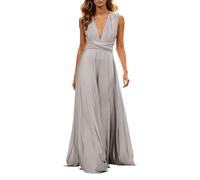 Mujer Vestido Largo sin Mangas, Vestidos de Noche Elegantes para Mujer, Vestido Maxi con Abertura, Sexy y Elegante, Vestido de cóctel, Vestido de Fiesta, Escote en V, para Boda, Dama de Honor