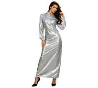 Mujer Vestido Maxi A Prueba Agua Largo Plástico Pijama Ropa De Club | Tela Suave,Toda La Longitud,Vestidos Saco Dormir,Cóctel,Fiesta,Ropa De Estar En Casa,Luna Miel,Diversión El Dormitorio