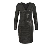 Mujer Vestido Mini Brillante VILA Escote en V Manga Larga Lentejuelas Fiesta Ves