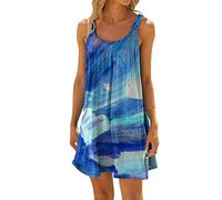 Mujer Vestidos de Verano 2026 Vestido de Playa Para Mujer, Bikini, Encubrimiento, Casual, Vacaciones, Corto Casual Casual Blanco Vestidos Casual, azul, M