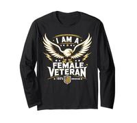 Mujer Veterana USA Veterans Day US Army Mom Veteran Women Manga Larga