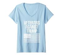 Mujer Veteranos contra Trump, Anti-Trump Camiseta Cuello V