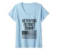Mujer Veteranos contra Trump, Anti-Trump Camiseta Cuello V