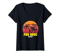 Mujer Viajar en PHU QUOC Vietnam Camiseta Cuello V