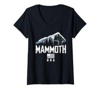 Mujer Viaje a la luz de la Luna por Mammoth USA Forest Road Camiseta Cuello V