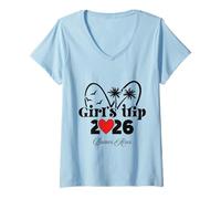 Mujer Viaje de Chicas 2026 Buenos Aires Camiseta Cuello V