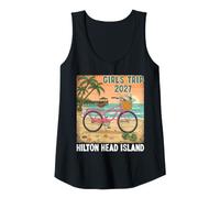 Mujer Viaje de Chicas 2027 Vacaciones en Hilton Head Island Camiseta sin Mangas