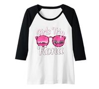 Mujer Viaje de Chicas Kona Hawaii Despedida de Soltera Viaje de Mujeres Big Island Camiseta Manga Raglan