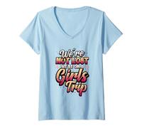 Mujer Viaje de Chicas no perdidas Estamos en un Viaje de Chicas Camiseta Cuello V