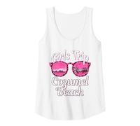 Mujer Viaje de Chicas Playa Cozumel México Bachelorette Viaje de Mujeres Camiseta sin Mangas