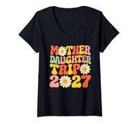 Mujer Viaje de Madre e Hija 2026 Fin de Semana a Juego de mamá e Hija Camiseta Cuello V