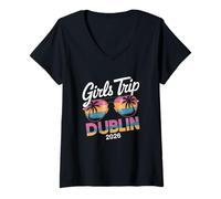Mujer Viaje DE NIÑAS DUBLÍN 2026 Camiseta Cuello V