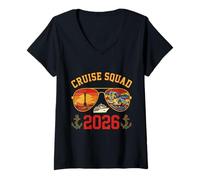 Mujer Viaje de Vacaciones de Cruise Squad a Barcelona, Recuerdo 2026 Camiseta Cuello V
