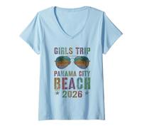 Mujer Viaje NIÑAS PANAMÁ City Beach 2026 Vacaciones Vacaciones Vacaciones Primavera Camiseta Cuello V