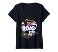 Mujer Viaje por Carretera a Alaska 2026 Camiseta Cuello V