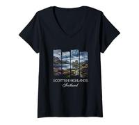 Mujer Viajes a Las Tierras Altas de Escocia | Highland Traveler Camiseta Cuello V