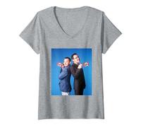 Mujer Vic Reeves & Bob Mortimer Comedia Duo Shooting Stars Camiseta Cuello V