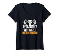 Mujer Víctima Personal De Mi Entrenador Camiseta Cuello V