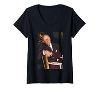 Mujer Victor Meldrew Richard Wilson Un pie en la Tumba Camiseta Cuello V