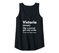 Mujer Victoria Like A Normal Girl Only Cooler Queen Nombre Camiseta sin Mangas