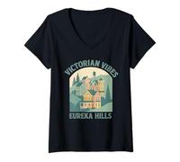 Mujer Victorian Vibes Camisa Eureka Hills Historic Arkansas Homes Camiseta Cuello V