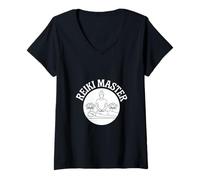 Mujer Vida Espiritual Sanadora Energética Maestra de Reiki Camiseta Cuello V