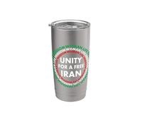 Mujer Vida Libertad Irán Unidad Por Un Irán Libre Vaso térmico de acero inoxidable de doble pared