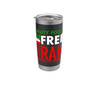 Mujer Vida Libertad Irán Unidad Por Un Irán Libre Vaso térmico de acero inoxidable de doble pared