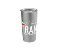 Mujer Vida Libertad Irán Zan Zendegi Azadi IRÁN Vaso térmico de acero inoxidable de doble pared