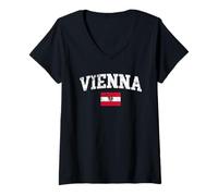 Mujer Viena Austria Viena Viena Austria Regalo Ciudad Natal de la Capital Camiseta Cuello V