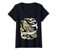 Mujer Viking Warrior Spirit Lucha nórdica intacta Cáncer de pulmón Camiseta Cuello V
