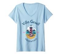Mujer Villa Gesell en Buenos Aires Argentina Camiseta Cuello V