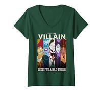 Mujer Villanos de Disney Dices villano como si fuera algo malo Panels Camiseta Cuello V, Verde Bosque, L