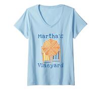 Mujer Vineyard Marthas Verano Vacaciones Cape Beach Days Camiseta Cuello V