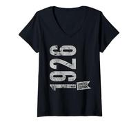 Mujer Vintage 1926 Edición Limitada Born In 1926 100th B-Day Retro Camiseta Cuello V