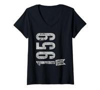 Mujer Vintage 1959 Edición Limitada Born In 1959 67th B-Day Retro Camiseta Cuello V