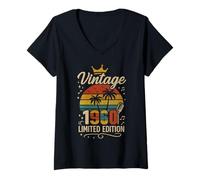 Mujer Vintage 1960 Limited Edition Men Women Birthday 1960 Vintage Camiseta Cuello V