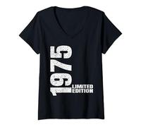 Mujer Vintage 1975 Limited Edition Classic 1975 Men Women Birthday Camiseta Cuello V