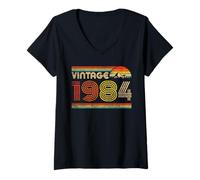 Mujer Vintage 1984 Classic 1984 Vintage Year Men Women Birthday Camiseta Cuello V
